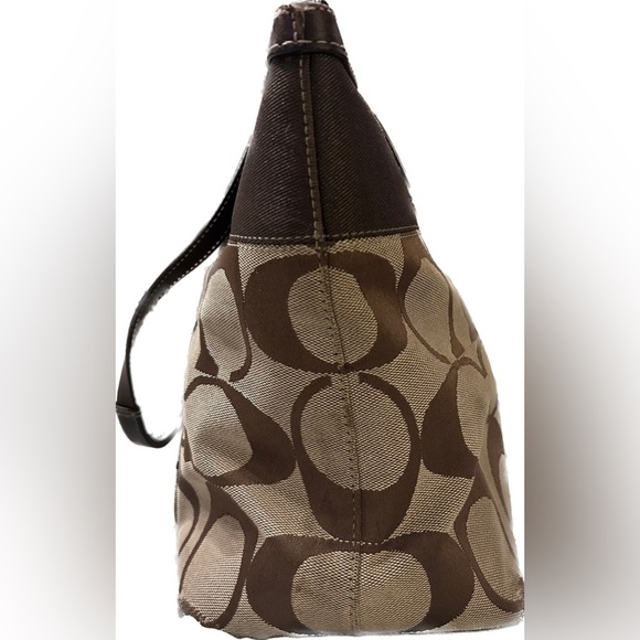 Coach Brown Canvas Monogram Logo Shoulder Tote​ - Picture 2 of 10